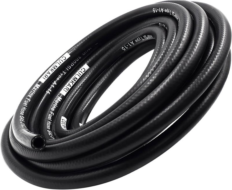 CULMKARI 3/8'' Marine Fuel Hose Feed Line Rubber Type A1-15 / SAE J1527 Standards Fits Ships and Marine Equipment (10 Ft) - Image 1